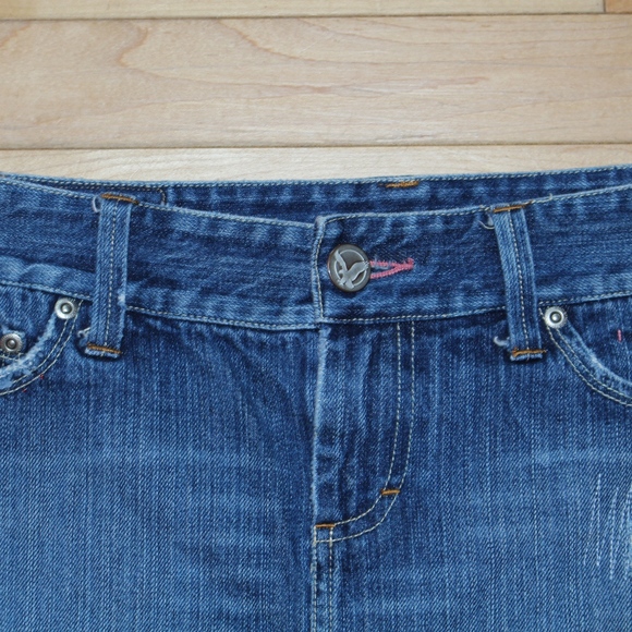 American Eagle Womens Jean Skirt Size 2 Distressed - Picture 2 of 8